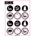 Stickers plancha Pink Ghost redondas 12s 1u